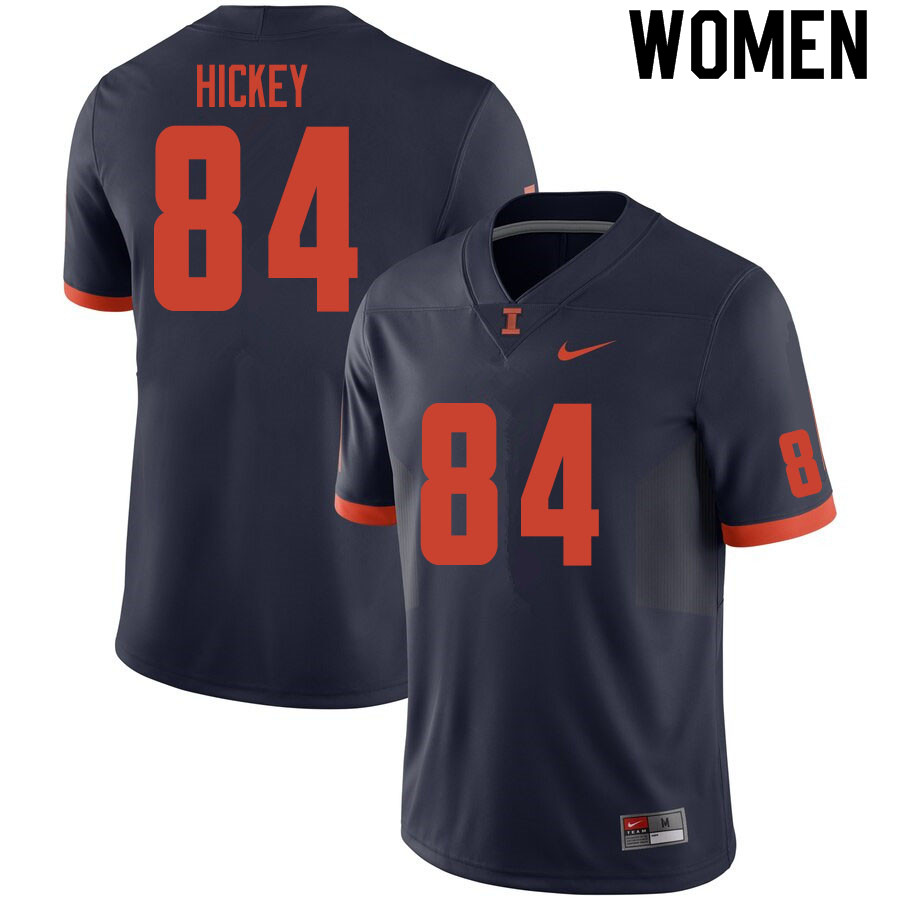 Women #84 Owen Hickey Illinois Fighting Illini College Football Jerseys Sale-Navy